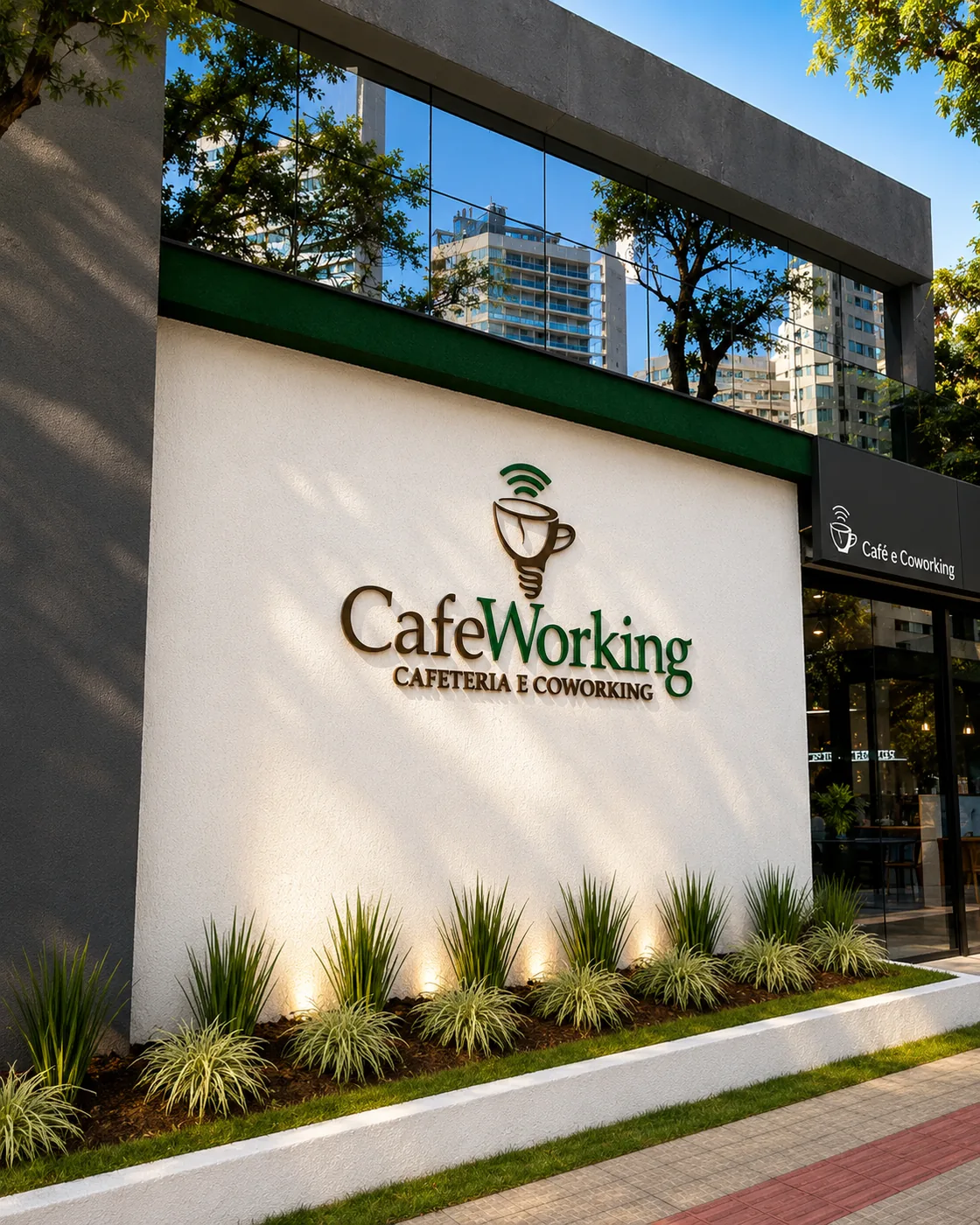 Fachada do CafeWorking na Rua Guaicuí, 715, no Luxemburgo